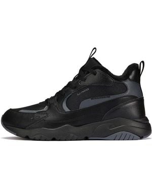 Li-ning Lifestyle High Top Shoes Velour' - Black