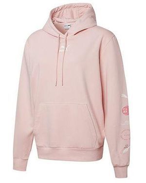 PUMA (Wmns) Small Logo Hoodie 'Light' - Pink