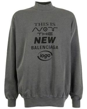 Balenciaga 'This Is Not The New Logo' Jumper 'Dark' - Grey