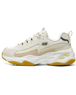 Skechers (Wmns) Dlites 1.0 Khaki' - White