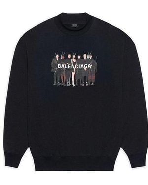 Balenciaga Real Crewneck Sweatshirt - Blue