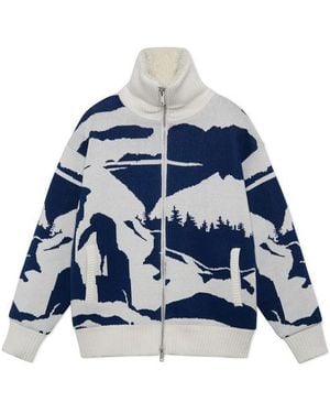 Li-ning Catwalk Fleece Lined Stay Warm Jacket 'Creamy' - Blue