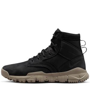 Nike Sfb 6' Leather Boot & Light Taupe' - Black