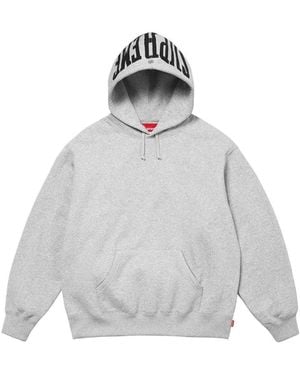 Supreme Mirrored Logo Hooded Sweatshirt - Grey