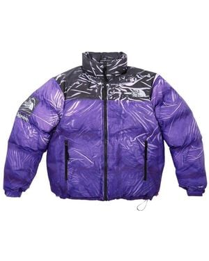 Supreme X The North Face Printed Nuptse Jacket - Purple