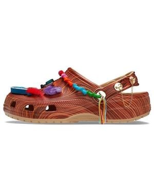 Crocs™ Sza X Classic Clog 'Woodgrain' - Red