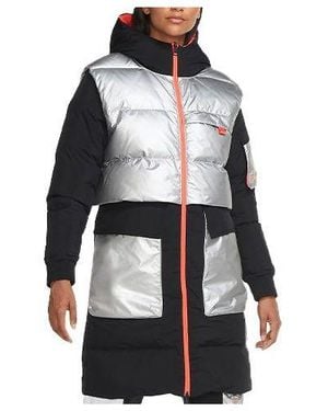 Nike (Wmns) Winter Utility Down Parka Coat 'Sliver' - Black
