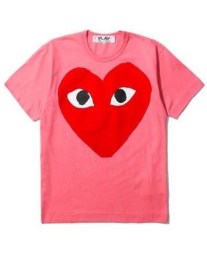 COMME DES GARÇONS PLAY Pastelle Heart T-Shirt - Pink