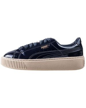 PUMA (Wmns) Basket Platform Patent Marshmallow - Blue