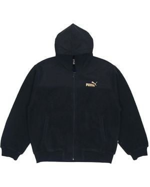 PUMA Lamb's Wool Stay Warm Hooded Logo Jacket - Blue
