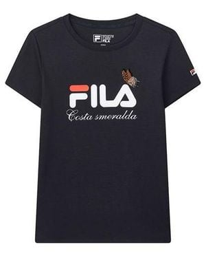Fila (Wmns) Logo Printing Tee - Blue