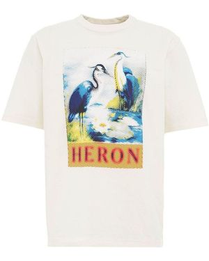 Heron Preston Fw22 Halftone Heron T-Shirt - Blue