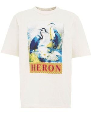 Heron Preston Fw22 Halftone Heron T-Shirt - Blue