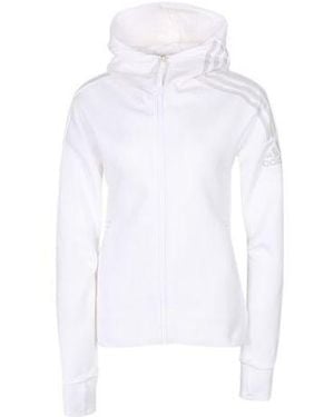adidas (Wmns) Z.N.E. Three Stripes Printing Hooded Jacket - White