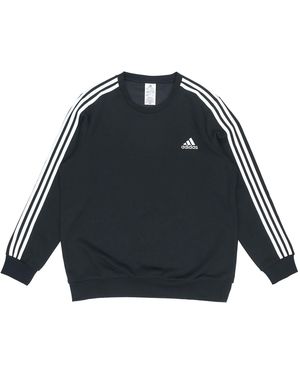 adidas 3S Fl Swt Stripe Sports Round Neck Pullover - Blue