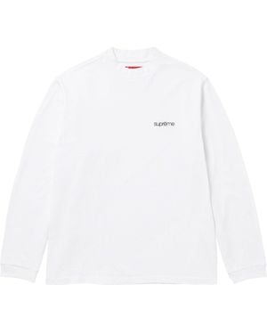 Supreme Mock Neck L/S Top - White