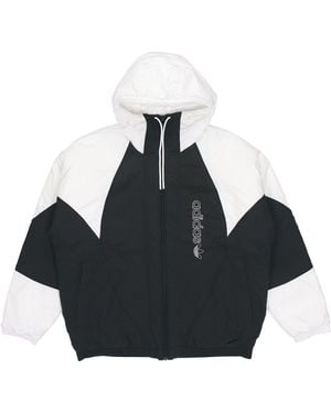 adidas Originals Padded Adicolor Stay Warm Colorblock Sports Hooded Padded Jacket - Black