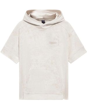 Li-ning X Jackie Chan Short Sleeve Hoodie 'Pearl' - White