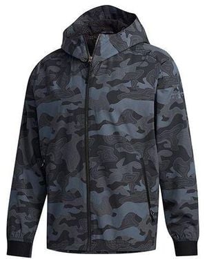 adidas Camouflage Printing Sports Jacket - Blue
