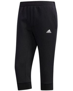 adidas Ai Pt 34 3S Casual Sports Bundle Feet Cropped Trousers - Black