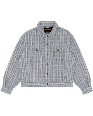Drew House Boucle Mascot Oversized Trucker Jacket - Grey