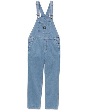 Vans (Wmns) Ground Work Denim Overalls 'Stone Wash' - Blue
