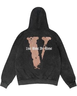 Vlone(GOAT) Live Alone Die Alone Hoodie - Black