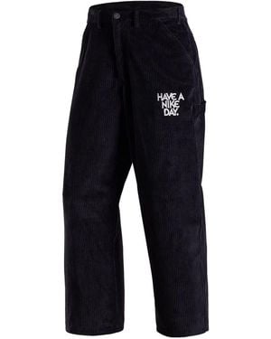 Nike Life Corduroy Cargo Trousers - Black