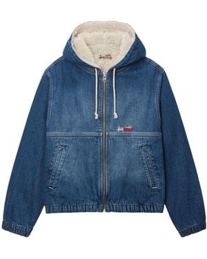 Stussy Denim Sherpa Work Jacket - Blue