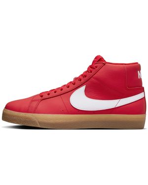 Nike Sb Blazer Mid Label Gum' - Red