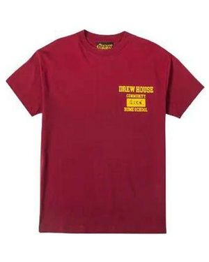 Drew House Burgundy Community T-Shirt - Red