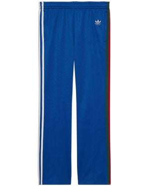 Gucci X Adidas Cotton Jersey Joggers 'Cobalt' - Blue