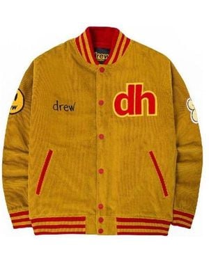 Drew House Corduroy Varsity Jacket - Yellow
