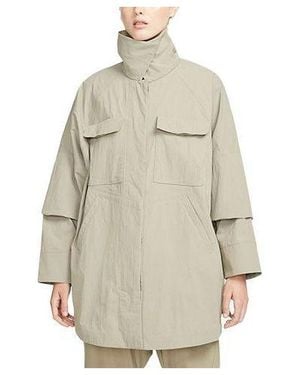 Nike (Wmns) Esc Series Solid Colour Pocket High Collar Jacket - Natural