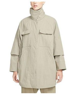 Nike (Wmns) Esc Series Solid Color Pocket High Collar Jacket - Natural