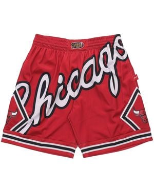 Mitchell & Ness X Nba Big Face 2.0 Shorts 'Chicago Bulls' - Red