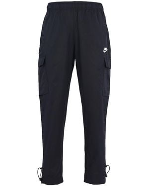 Nike Sportswear Solid Colour Logo Woven Cargo Casual Long Pants/Trousers - Blue