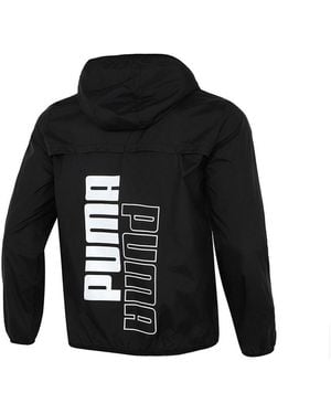 PUMA Athleisure Casual Sports Windproof Running Woven Jacket - Black