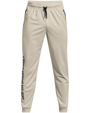 Under Armour Sportstyle Tricot Graphic Trousers - Natural