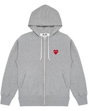 COMME DES GARÇONS PLAY (Wmns) Five Heats Logo Zip Hooded Jacket - Grey