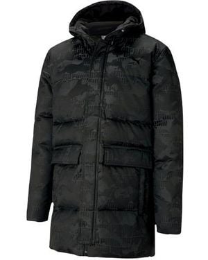 PUMA Camo Long Down Jacket - Black