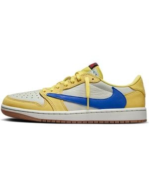 Nike (Wmns) 1 Retro Low Og Sp X Travis Scott 'Canary' - Blue