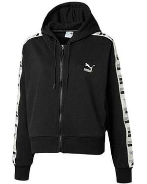 PUMA (Wmns) Knit Hooded Zipper Jacket - Black
