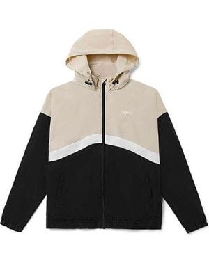 Vans Colourblock Zipper Casual Hooded Jacket - Black