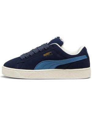 PUMA Mens Suede Xl Lace Up Trainers Shoes Casual - Blue, Blue, 12