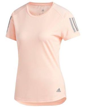 adidas (Wmns) Own The Run Sports Short Sleeve Tee - Pink