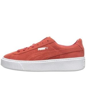 PUMA (Wmns) Suede Platform 'Barbados Cherry' - Red