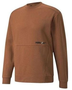 PUMA Winterized Crew Logo - Brown