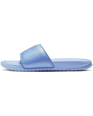 Nike (Wmns) Benassi Jdi Slide 'Aluminum' - Blue
