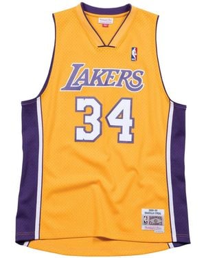Mitchell & Ness X Nba Los Angeles Lakers 1999-00 Home Swingman Jersey 'Shaquille O'Neal 34' - Yellow